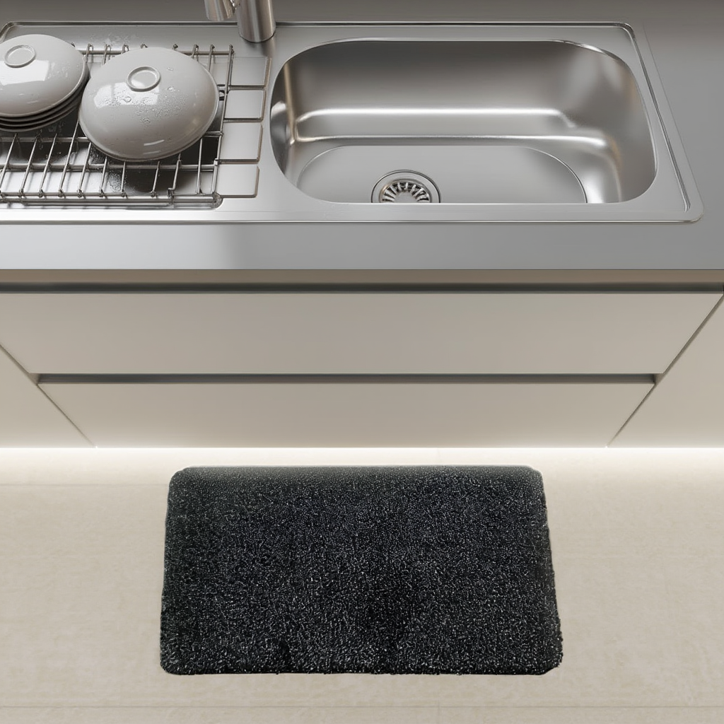 Tapis anti-humidité cuisine : protection absorbant devant évier
