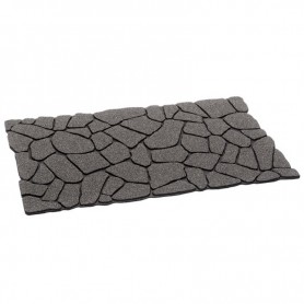 Tapis d'entrée extérieur motif pierre 46x76 cm