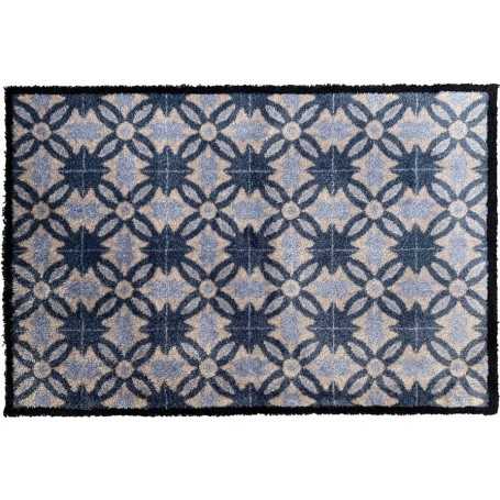 Tapis absorbant mosaïque bleu 50 x 75