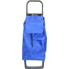 Carrello spesa 2 ruote alluminio 45 litri richiudibile Blu