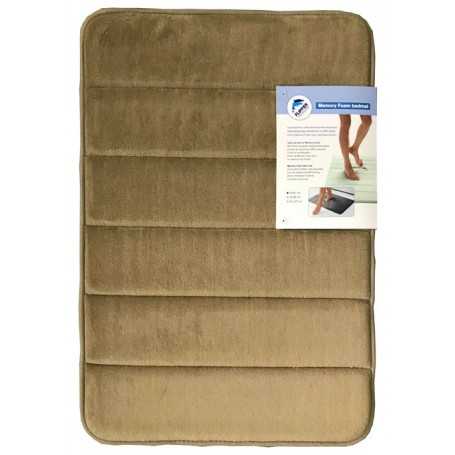 tapis salle de bain beige à mémoire de forme