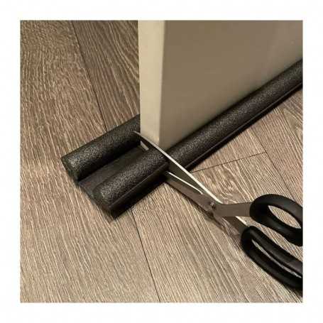 Boudin de porte double-face noir - 95 cm