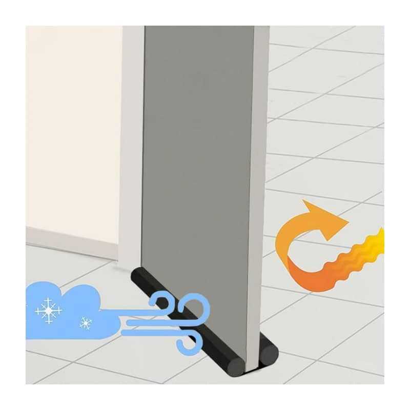 100cm Bas de Porte Isolant, Boudin de Porte Anti Froid, Joint de Porte Anti Bruit, Phonique Thermique Bande (Blanc, Largeur 3.5-5.5 cm) | Leroy Merlin