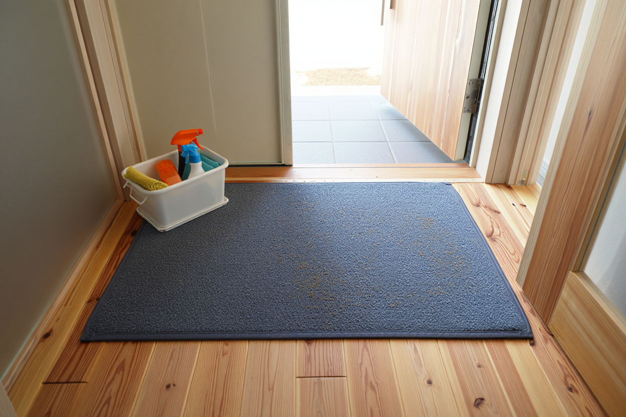 Tapis d'entrée absorbant avec produits d'entretien écologiques