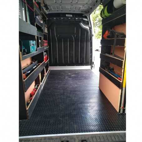 Tapis caoutchouc gaufré 3 mm : rouleau antidérapant, protège le sol en toute sécurité