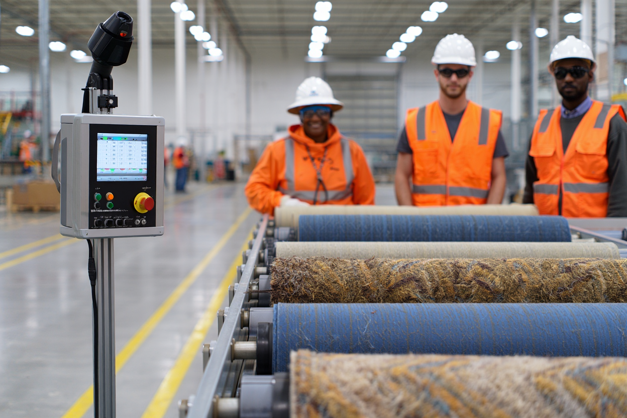 Processus de tri industriel de tapis