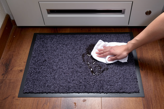 Tapis anti-humidité sous une boîte aux lettres intérieure, nettoyé facilement pour une durabilité maximale.